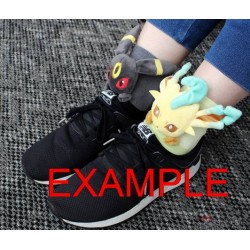 Pokemon Center 2019 Mascot Plush Eevee Adult Short Socks (Size 23-25cm)