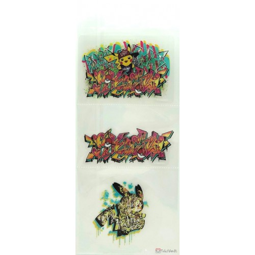 Pokemon Center Shibuya 19 Grand Opening Graffiti Art Pikachu Set Of 3 Stickers