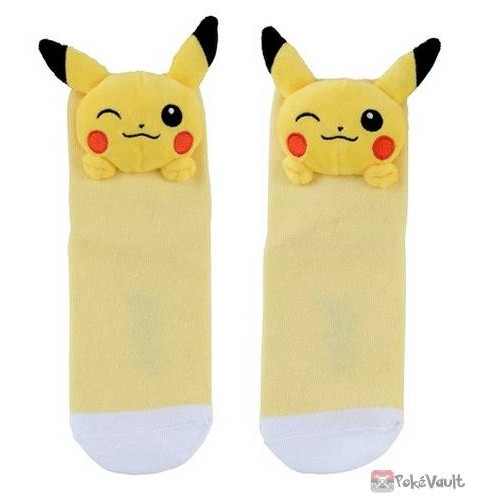 Pokemon Center 2020 Pikachu Mascot Plush Adult Short Socks (Size 23-25cm)