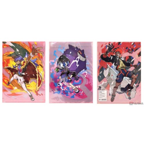 Pokemon Center 2020 Raihan Leon Allister Pokemon Trainers Set Of 3 File  Folders