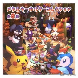 Pokemon Center 2021 Piplup Halloween Pumpkin Banquet Metal Keychain #2