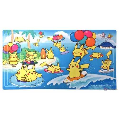 Pokemon Center 2021 25th Anniversary Surfing Flying Pikachu Premium Half Rubber Playmat