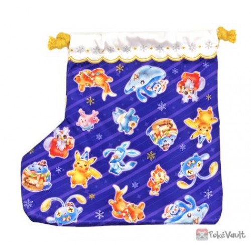 Pokemon Center 2021 Glaceon Christmas In The Sea Small Drawstring Dice Bag Stocking