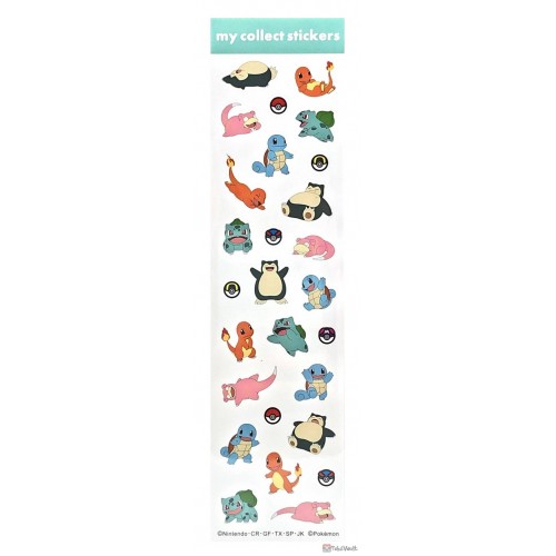 Pokemon Center 2022 Snorlax Bulbasaur Charmander My Collect Sticker Sheet