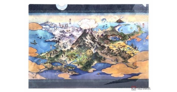 Pokemon Center 2022 Hisui Region Map File Folder