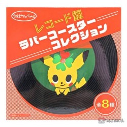 Pokemon Center 2022 Pikachu Pokemon Time #12 Record Shaped Rubber Coaster