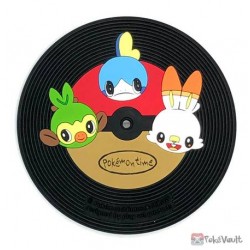 Pokemon Center 2022 Grookey Sobble Scorbunny Pokemon Time #12 Record Shaped Rubber Coaster