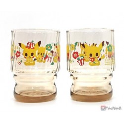 Pokemon Center 2022 Pikachu Gossifleur Pokemon Time #12 Set Of 2 Glasses