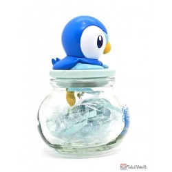 Pokemon Center 2022 Piplup Baby Blue Eyes Glass Bottle With Candy