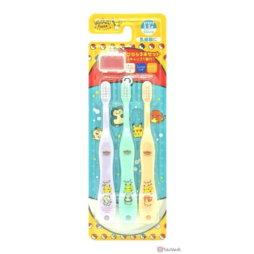 Pokemon Center 2022 Snorlax Pokemon Smile Set Of 3 Childrens Toothbrushes