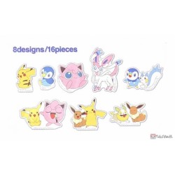 Pokemon Center 2022 Sylveon Eevee Big Flake Set Of 16 Stickers (Music Version)