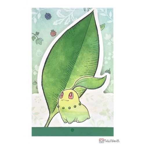 Pokemon Center 2022 Chikorita Gifts Of The Forest Die Cut Memo Pad