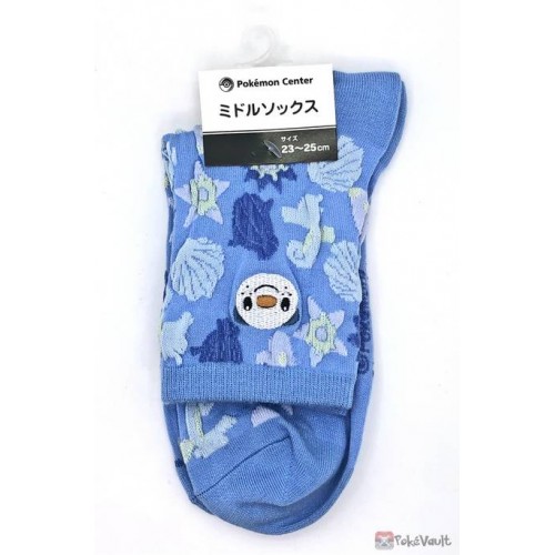 Pokemon Center 2022 Oshawott Embroidered Adult Middle Length Socks (Size 23-25cm)