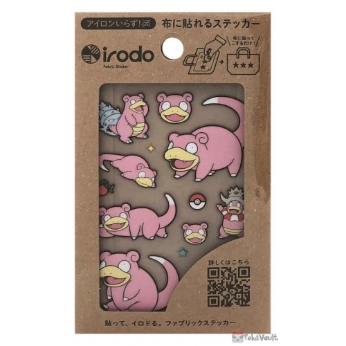 Pokemon Center 2022 Slowpoke Slowbro Slowking Irodo Handicraft Fabric Sticker Sheet
