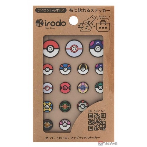 Pokemon Center 2022 Pokeball Irodo Handicraft Fabric Sticker Sheet
