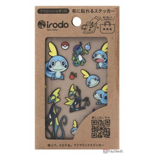 Pokemon Center 2022 Sobble Drizzile Inteleon Irodo Handicraft Fabric Sticker Sheet