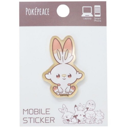 Pokemon 2022 Scorbunny Poke Peace Mobile Phone Acrylic Plastic Sticker
