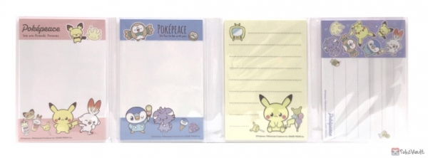 Pokemon 2022 Espurr Pikachu Poke Peace Memo Post It Notes (Pink)