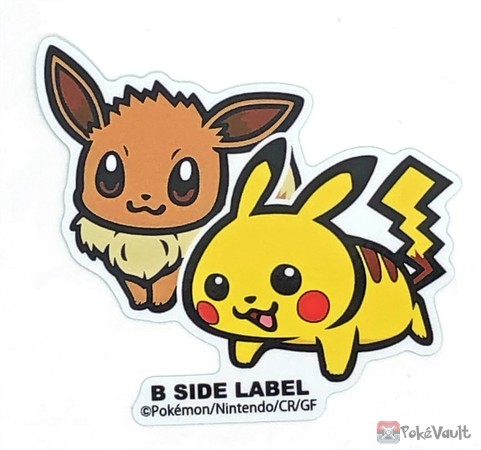 Pokemon 2023 Eevee Pikachu B-Side Label Large Waterproof Sticker