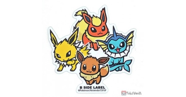 Pokemon 2023 Eevee Jolteon Flareon Vaporeon B-Side Label Large ...