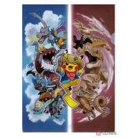 Pokemon 2021 Pikachu Tyrantrum Aerodactyl Pokemon Fossil Museum File Folder Main Art Version