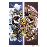 Pokemon 2021 Pikachu Tyrantrum Aerodactyl Pokemon Fossil Museum Postcard Main Art Version
