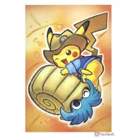 Pokemon 2021 Pikachu Omanyte Pokemon Fossil Museum Postcard