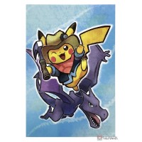Pokemon 2021 Pikachu Aerodactyl Pokemon Fossil Museum Postcard