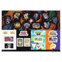 Pokemon Center 2025 Mewtwo Dragonite Japan Championships Large Sticker Sheet