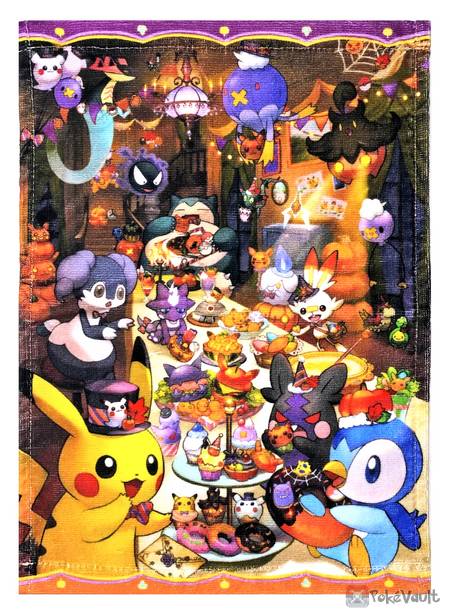 Pokemon Center 2021 Halloween Pumpkin Banquet Guest Towel