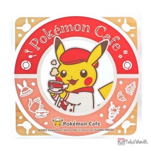 Pokemon Cafe 2021 Pikachu Waitress Clear Plastic Coaster Prize