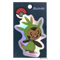 Pokemon Center 2025 Chespin Silver Holo Sticker