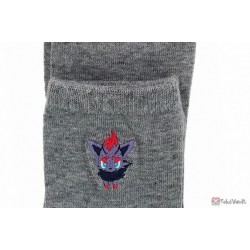 Pokemon Center 2022 Zorua Embroidered Adult Middle Length Socks (Size 25-27cm)