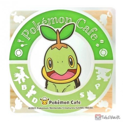Pokemon Cafe 2021 Turtwig Clear Plastic Coaster Prize Series #13