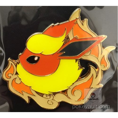 Pokemon Center 2017 Eevee Collection "Colorful" Campaign Flareon Pin Badge