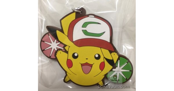 Pokemon Center 2017 Ash Hat Pikachu Movie Version Rubber Strap