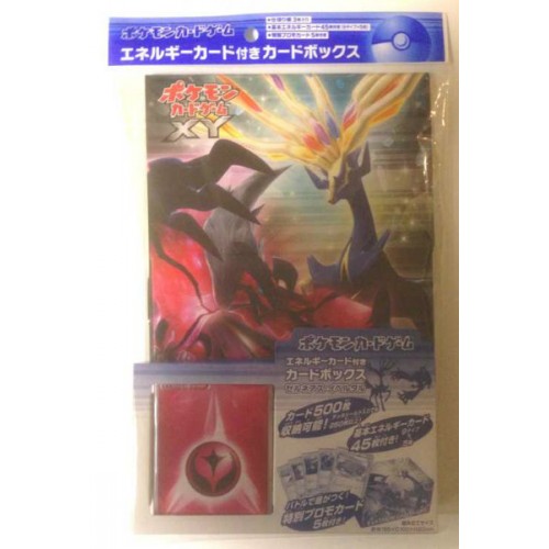 Pokemon Center 2013 Xerneas Yveltal Fold Up Large Size Cardboard Storage Box With 45 Energy Cards + 5 Promo Cards