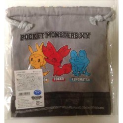 Pokemon Center 2014 Xerneas Yveltal Fennekin Froakie Chespin Small Size Drawstring Dice Bag