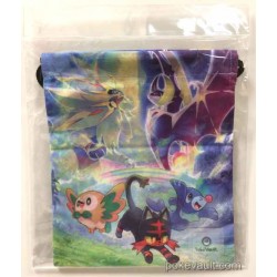 Pokemon Center 2016 Litten Popplio Rowlet Solgaleo Lunala Medium Size Drawstring Dice Bag