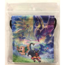 Pokemon Center 2016 Litten Popplio Rowlet Solgaleo Lunala Small Size Drawstring Dice Bag