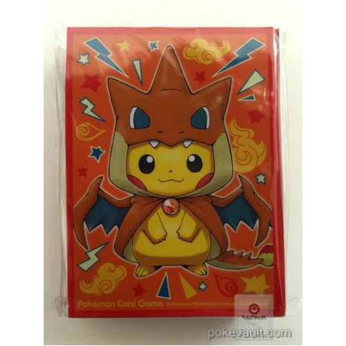 Pokemon Center Poncho Pikachu Series Mega Charizard Y Ver Card Pass Case