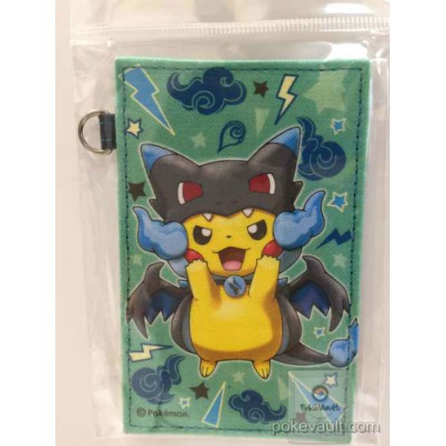 Pokemon Center Poncho Pikachu Series Mega Charizard Y Ver Card Pass Case