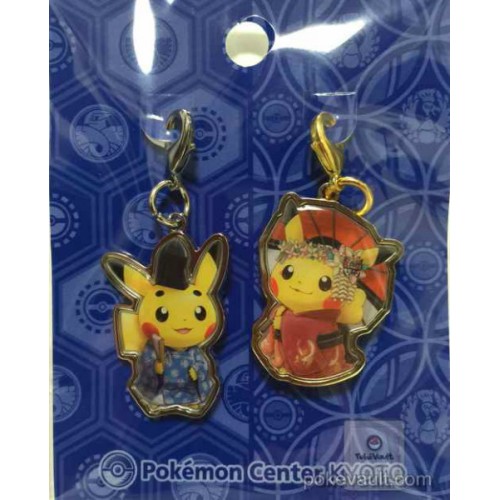 Pokemon Center Kyoto 2016 Grand Opening Campaign #1 Okuge-Sama Maiko-Han  Pikachu Set of 2 Pin Badges