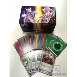 Pokemon Center 2015 Mega Mewtwo X Y Fold Up Large Size Cardboard Storage Box With 45 Energy Cards + 5 Promo Cards