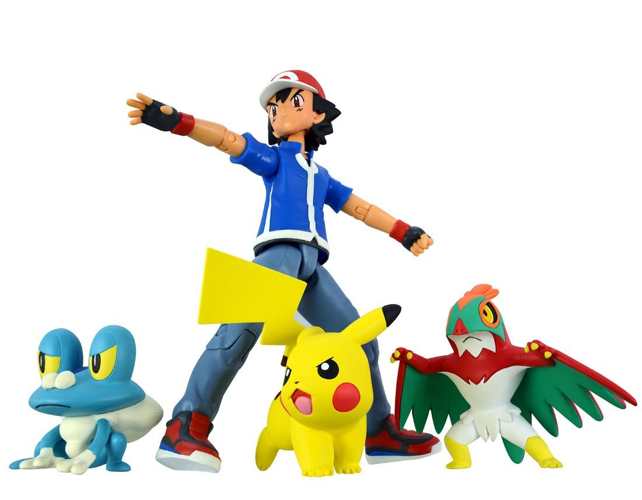 Pokemon 2014 Ash Ketchum Pikachu Hawlucha Froakie Tomy Monster ...