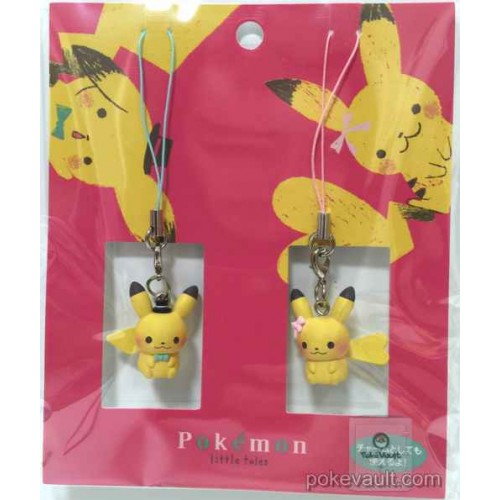 Pokemon Center 16 Shinzi Katoh Little Tales Campaign 3 Set Of 2 Pikachu Male Female Mobile Phone Charm Straps