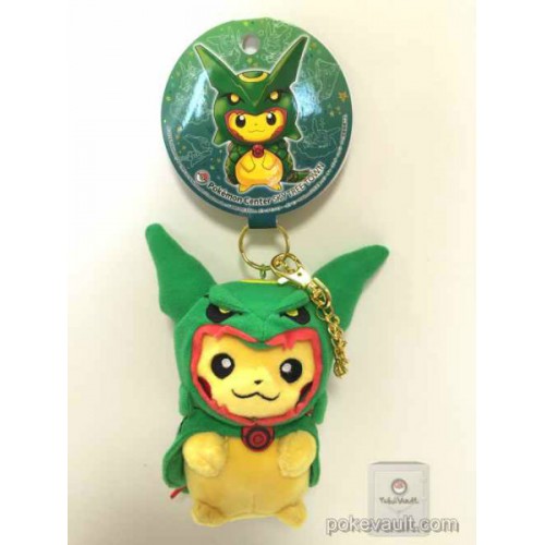 Pokemon Center Skytree Town 16 Grand Opening Campaign Poncho Pikachu Rayquaza Mascot Plush Keychain