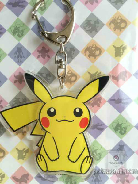 Pokemon Center 2015 Pikachu Acrylic Plastic Character Keychain (Version #1)