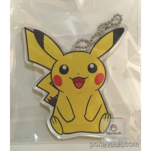 Pokemon Center 2015 Pikachu Acrylic Plastic Character Keychain (Version #2)