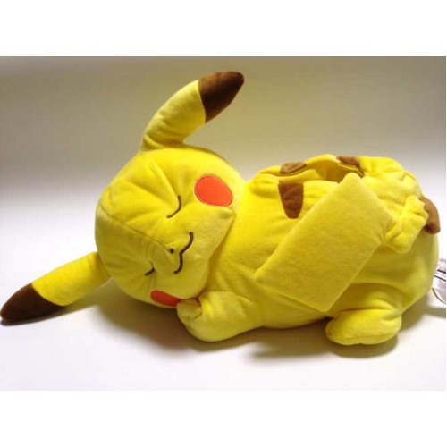 Pokemon Pikachu Tissue Cover Plush Doll Sleeping Pikachu Stuffed Toy Gift